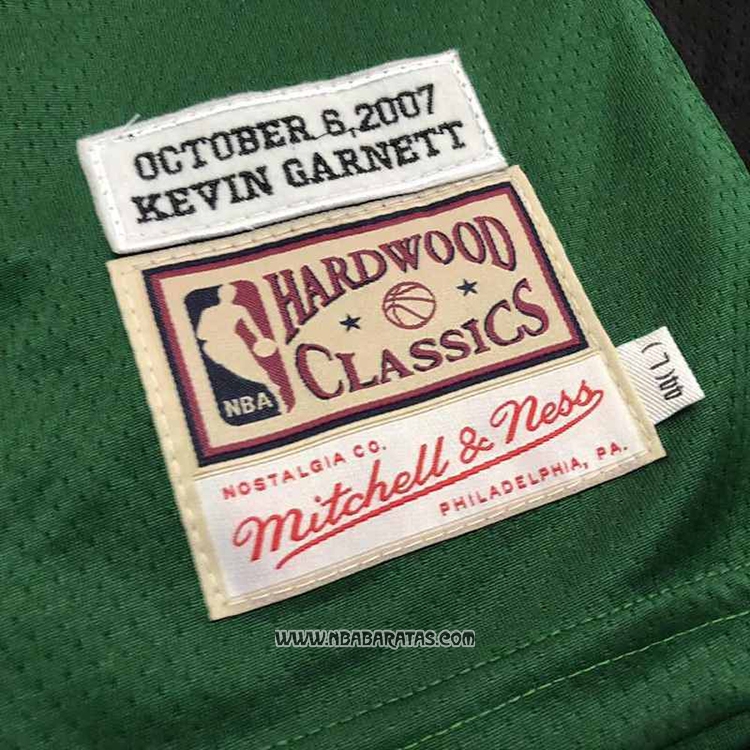 Camiseta Boston Celtics Kevin Garnett #5 Hardwood Classics Throwback 2007-08 Verde